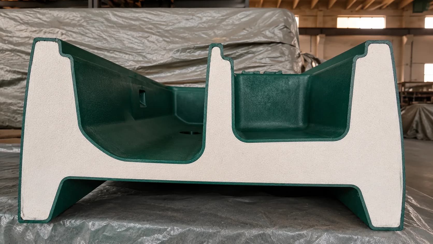 Insulated body in cross-section
